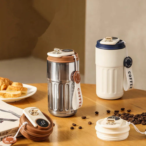 Smart Thermos Bottle with LED Temperature Display – 316 Stainless