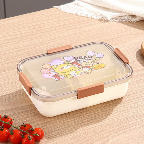 304 Stainless Steel Lunch Box Students Divided Into Lunch Box Three