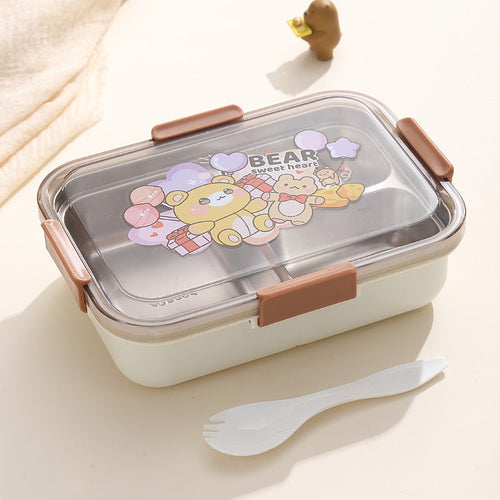 304 Stainless Steel Lunch Box Students Divided Into Lunch Box Three