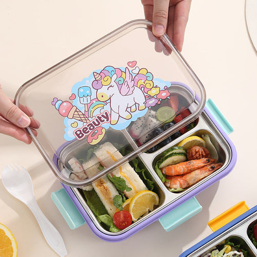 304 Stainless Steel Lunch Box Students Divided Into Lunch Box Three